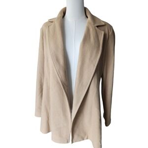 Banana Republic Camel Wool Blend Open Front Blazer Coat Tan Womens Small